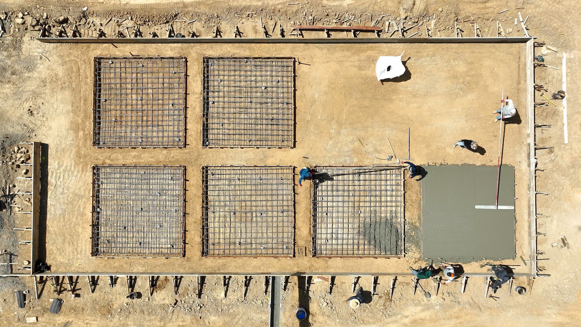 Construction aerial view