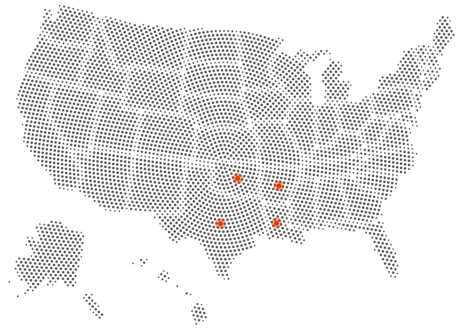 Map highlighting Texas, Arkansas, and Louisiana